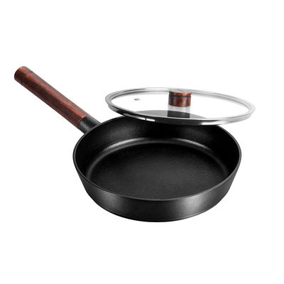 Non Stick Stir Frying Pan Wok Pressure Casting Corrosion Resistant With 20cm Handle