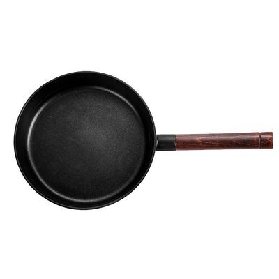 Non Stick Stir Frying Pan Wok Pressure Casting Corrosion Resistant With 20cm Handle