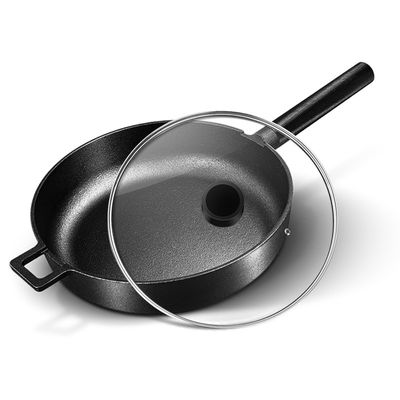 Hygienic 70% Cast Iron Skillet Pans Non Stick Induction 3.5kg Thickened Bottom