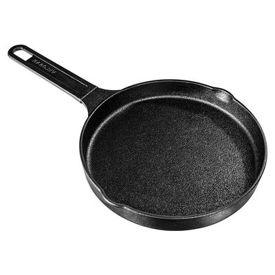 Uncoated 2.1kg Cast Iron Skillet Pans Non Stick Cookware Pan Rust Resistant